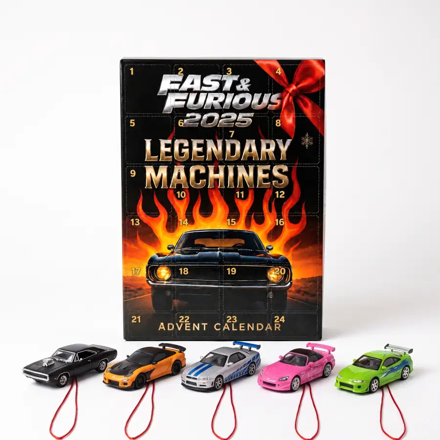 Nitro Days Legendary Machines advent calendar box with mini car ornaments